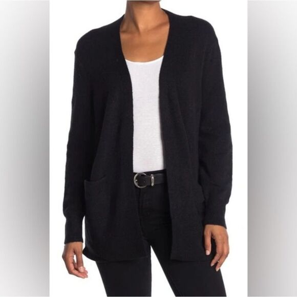 Madewell Women's Cozy Alpaca Wool Blend‎ Walker Cardigan Sweater Black Small - Picture 1 of 6